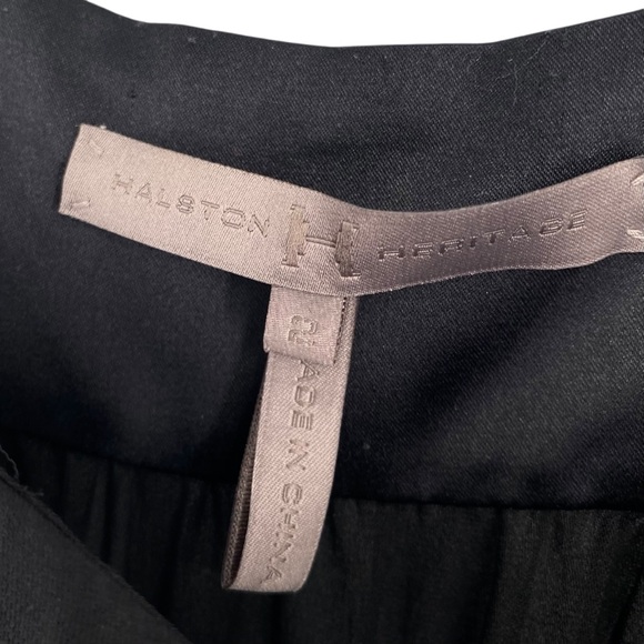 Halston Heritage Black Silk Jumpsuit Size 2 - Picture 9 of 13